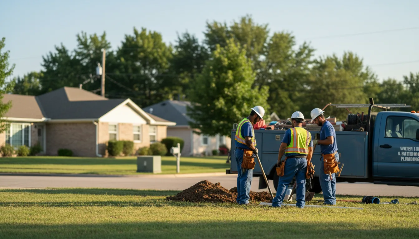Residential water line and bathroom plumbing service in Marcus, IA